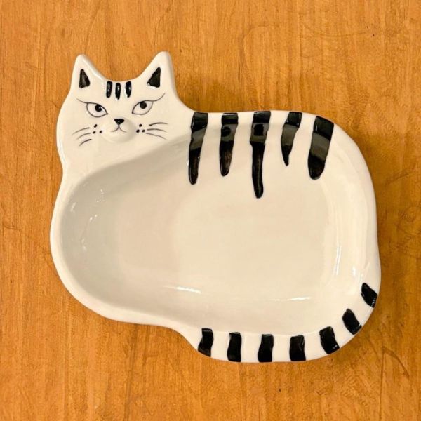 Sceneryvase 貓咪造型陶瓷飾品盤 