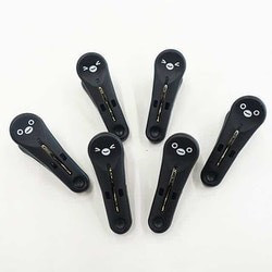 Suica 企鵝黑色洗衣夾6入組 