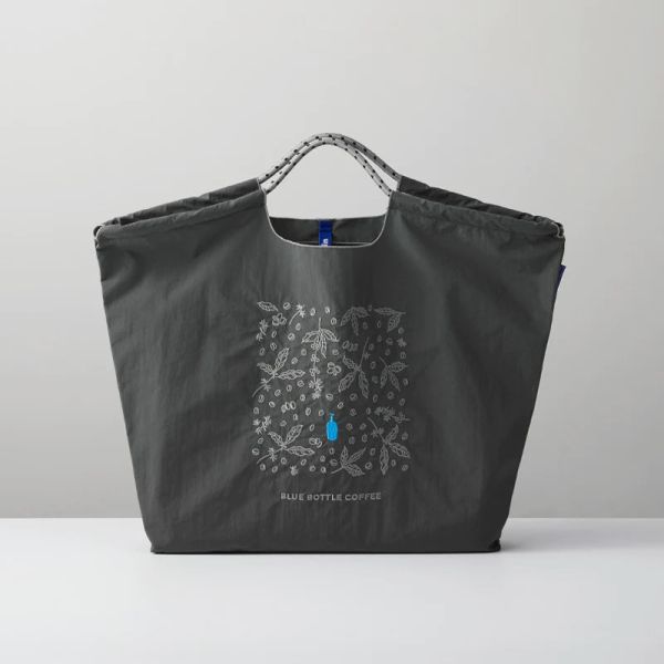 Ball&Chain x Blue Bottle藍瓶 刺繡環保購物袋L 