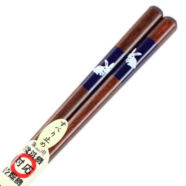 孩童用天然木兔子木筷 21cm 