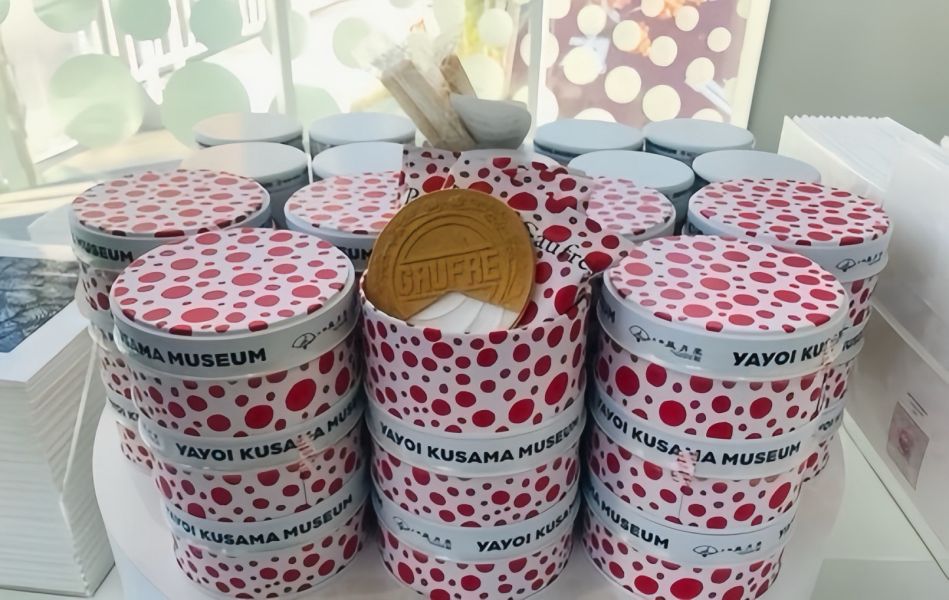 **預購** YokuMoku草間彌生美術館雪茄蛋捲罐/風月堂香草法蘭酥罐 