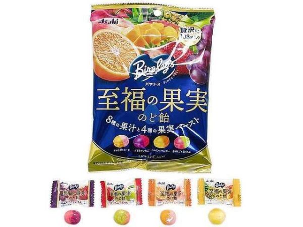 asahi 至福的果實四種水果雙拼潤喉糖 