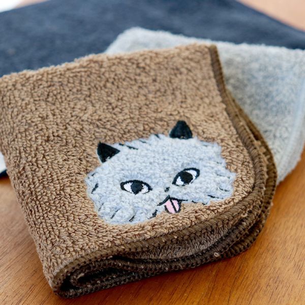 Yamabatosha 動物純棉刺繡手帕 