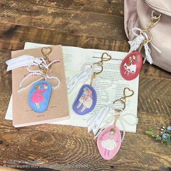 Kurahashi Rei x Sanrio 金屬串珠蝴蝶結皮革鑰匙圈 