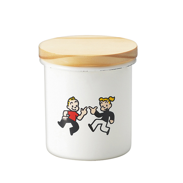 OSAMU GOODS 琺瑯木蓋密封罐 