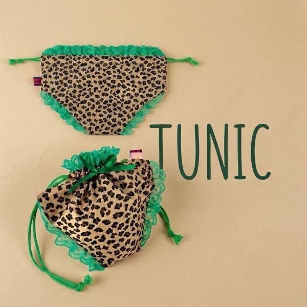 Tunic 豹紋內褲束口收納袋 