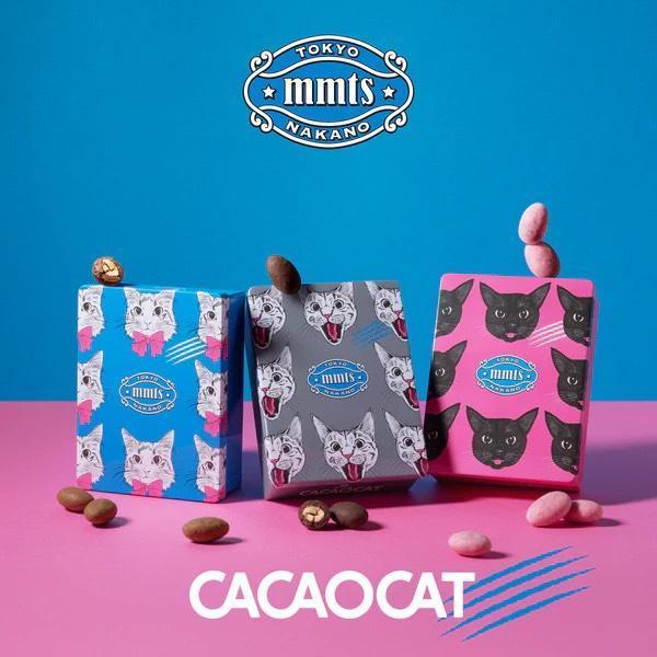 Cacaocat 貓咪杏仁牛奶巧克力球迷你鐵盒 
