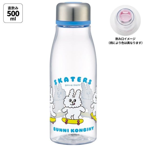 Skater Bunni Konbiny 溜滑板透明水壺500ml 