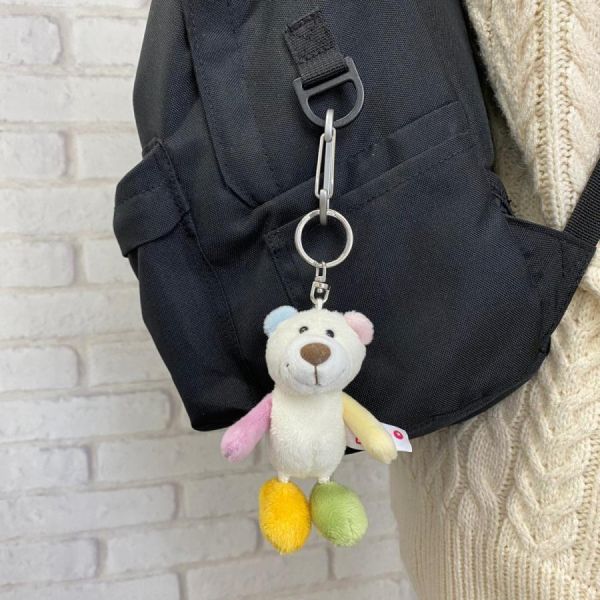 Nici 彩虹拼接小熊/兔子玩偶吊飾10cm 
