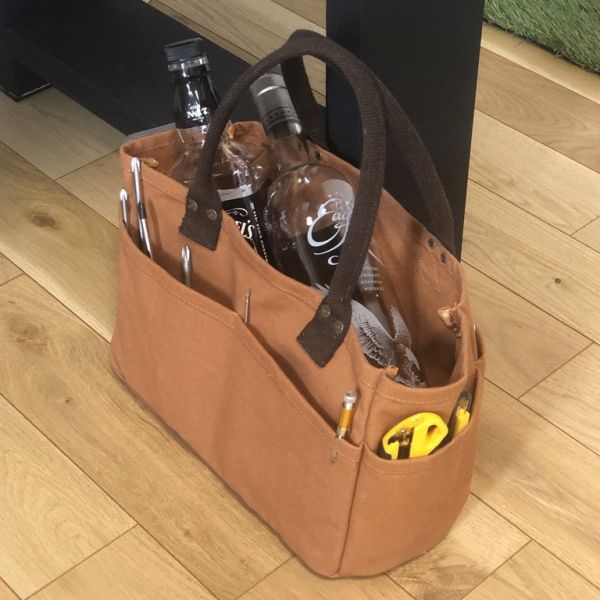 dulton 駝色多格帆布手提袋 