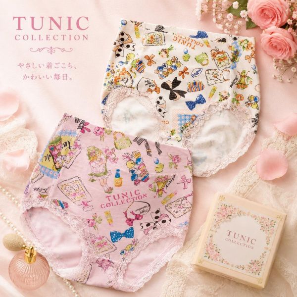 TUNIC 玫瑰天使斯蕾絲棉質三角內褲 