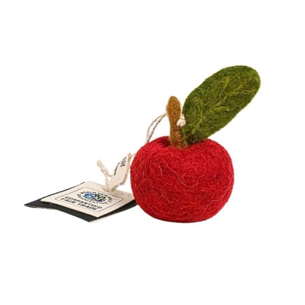 EnGry&Sif手工羊毛氈紅蘋果吊飾 