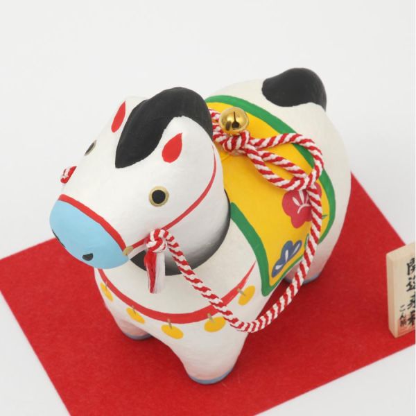 招福犬張子 4號馬年鈴鐺和紙擺設 