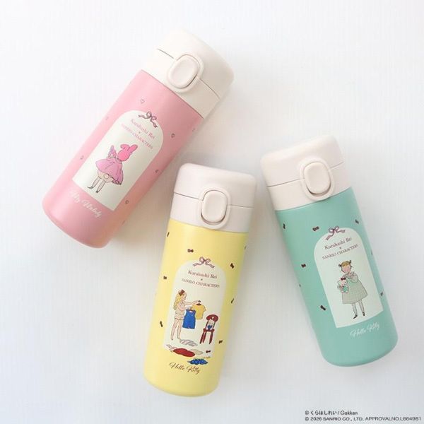 Kurahashi Rei x Sanrio kitty彈蓋保溫瓶(黃) 