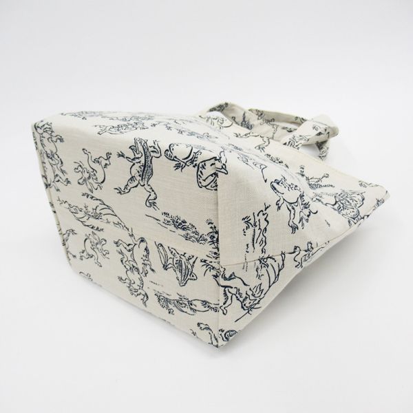 鳥獸戲畫舟型手提袋 