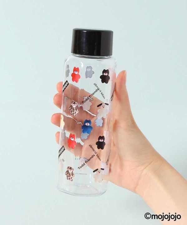 mojojojo 滿版小圖透明水壺350ml 