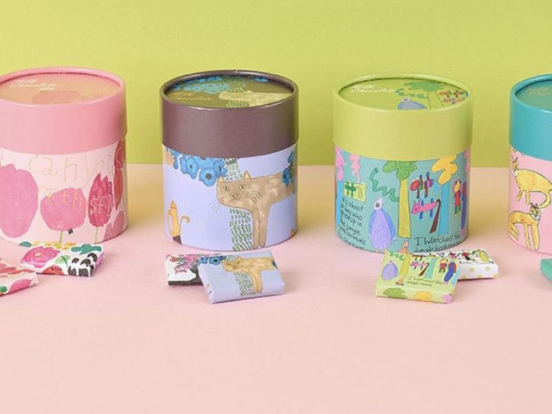 第三世界藝術公平交易牛奶巧克力圓罐8入 