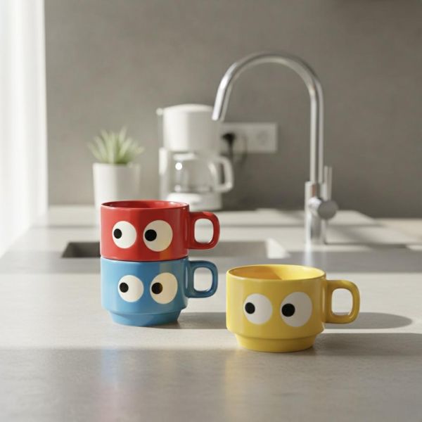 MoMA Stacking Mug 眼睛堆疊馬克杯3件組 
