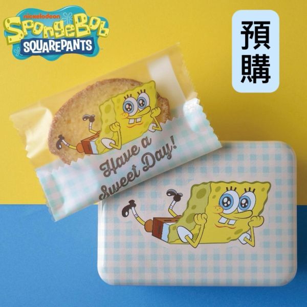 **預購**Tokyo Rusk × 海綿寶寶 法式麵包脆餅鐵盒 