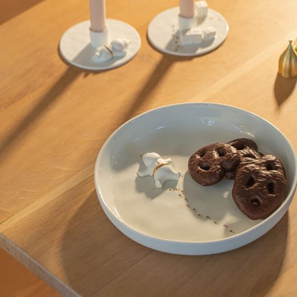 rader 冬季立體陶瓷公仔陶瓷盤 