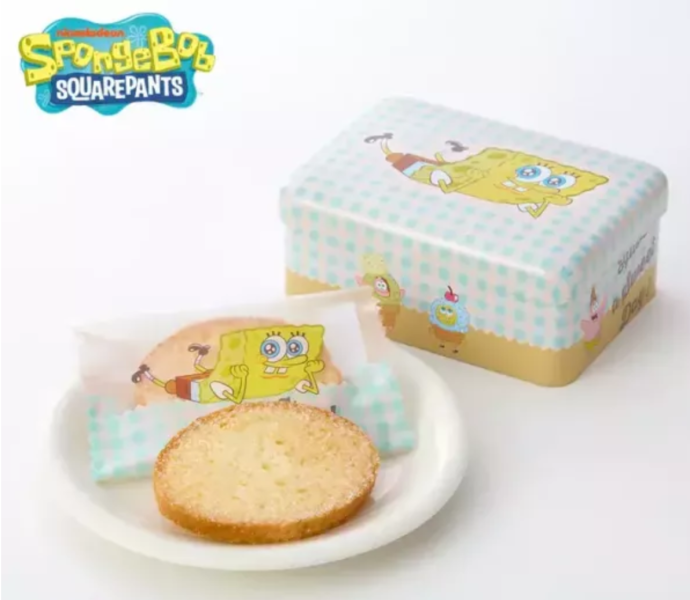 Tokyo Rusk × 海綿寶寶 法式麵包脆餅鐵盒 