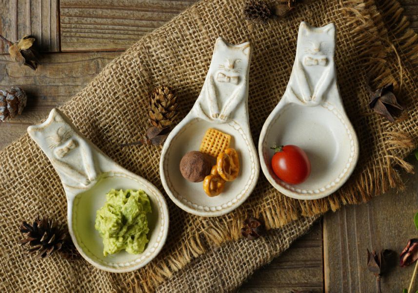 宮澤賢治 浮雕貓醬料碟 