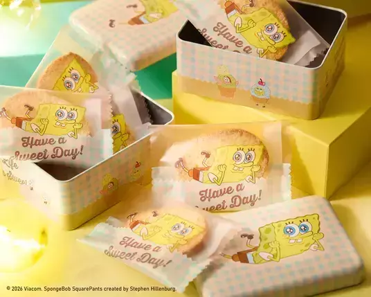 Tokyo Rusk × 海綿寶寶 法式麵包脆餅鐵盒 