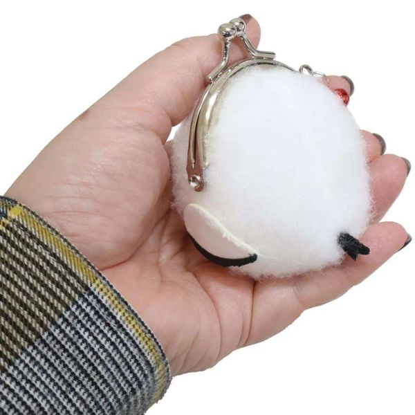 Otegama 長尾山雀毛絨珠扣零錢包 