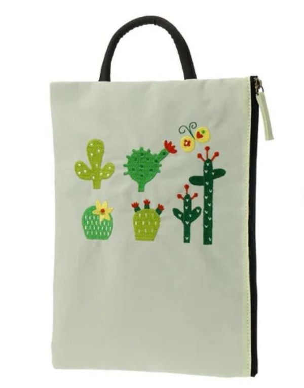 atsuko matano刺繡可掛式扁平收納包 