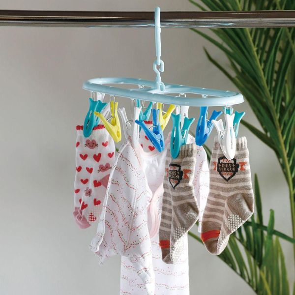 cb japan 小魚造型曬衣架12夾 