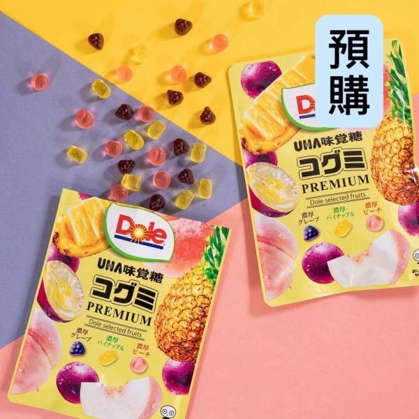 **預購**Uha味覺糖xDole三種濃厚水果軟糖 