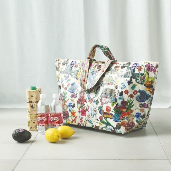 Nathalie Lete 馬戲團舟型大購物袋L(黑) 