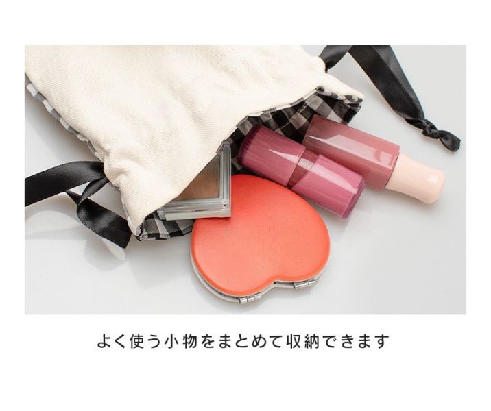 Suica 企鵝背面格紋束口袋 