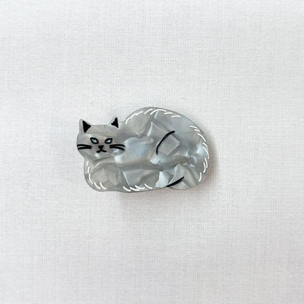 JOliJOli 動物造型玳瑁紋髮夾(波斯貓) 