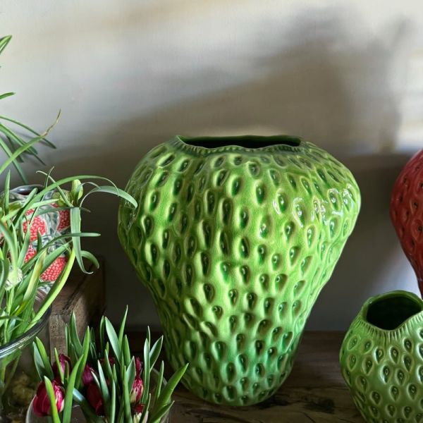 ALL GOOD FLOWERS 草莓造型陶瓷花瓶 