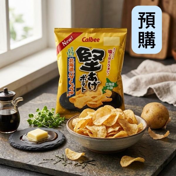 **預購**Calbee 北海道奶油醬油 堅脆洋芋片 