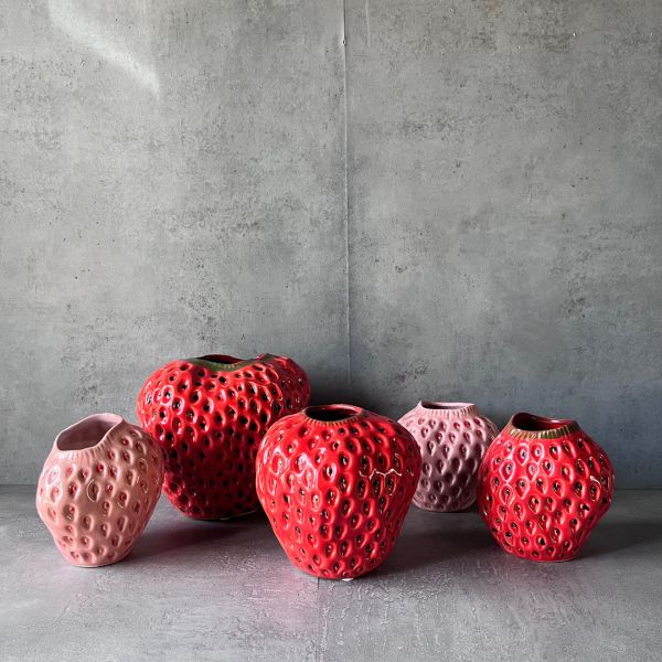 ALL GOOD FLOWERS 草莓造型陶瓷花瓶 