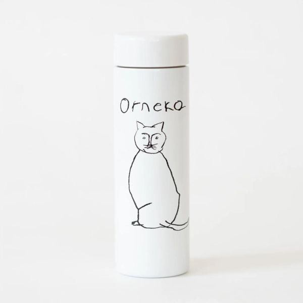 Orneko 貓咪不鏽鋼保溫瓶280ml(白) 
