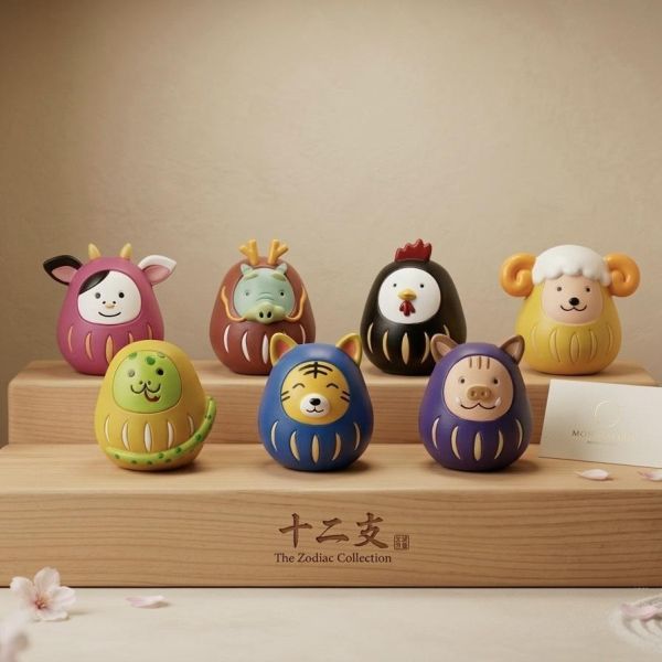 干支生肖福氣達摩造型擺設 