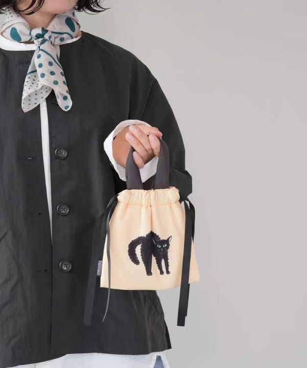 Paper Mint 袖山香穗子貓咪束口手提袋 
