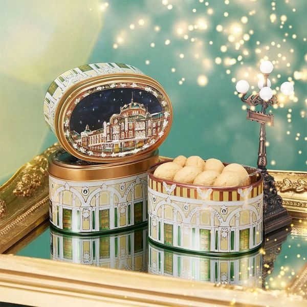 **預購** 青山 東京車站栗子無麩質餅乾彩繪鐵罐 