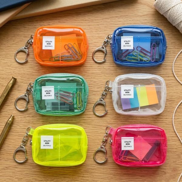 DELFONICS 透明迷你收納包吊飾 