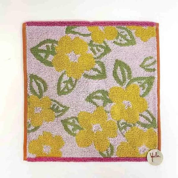 Sybilla 花卉圖騰純棉毛巾手帕 