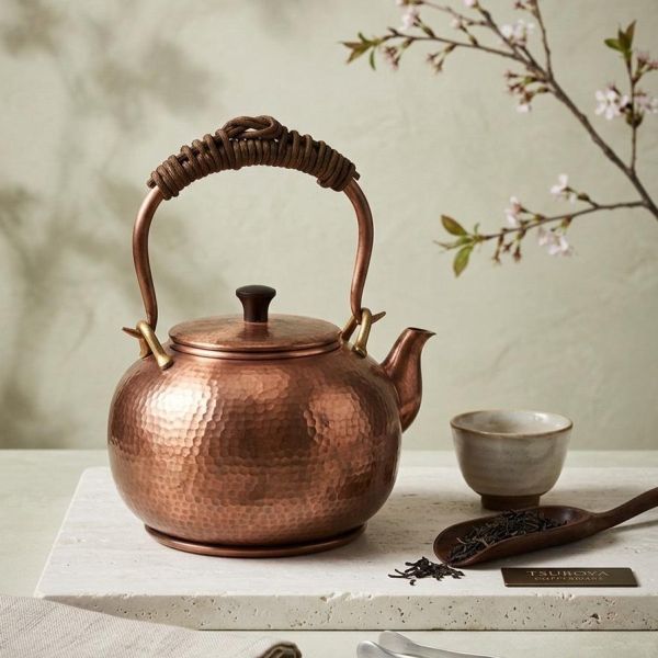 木屋 槌目紋銅壺 