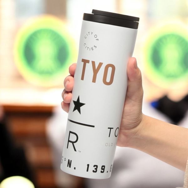 tokyo星巴克臻選限定不鏽鋼保溫瓶473ml(白) 