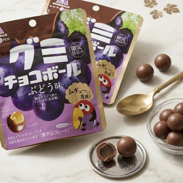 森永 大玉大嘴鳥葡萄軟糖巧克力球 