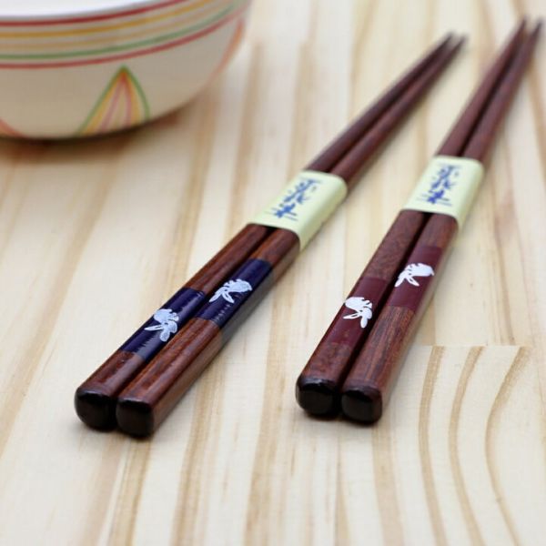 孩童用天然木兔子木筷 21cm 