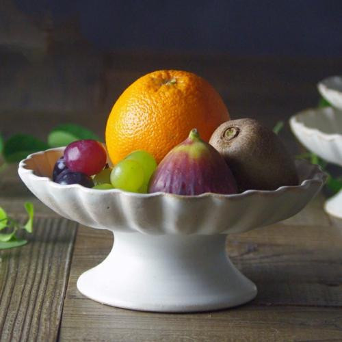 Kinari 復古霧面陶瓷水果盤L(白) 