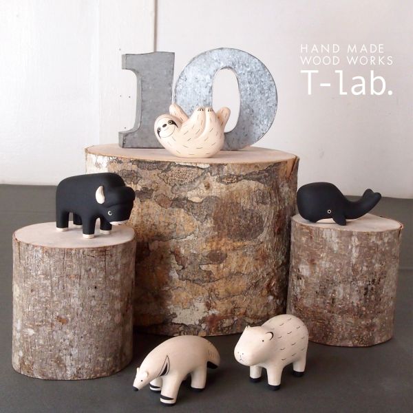 T-Lab 手刻木製 動物系列擺設 