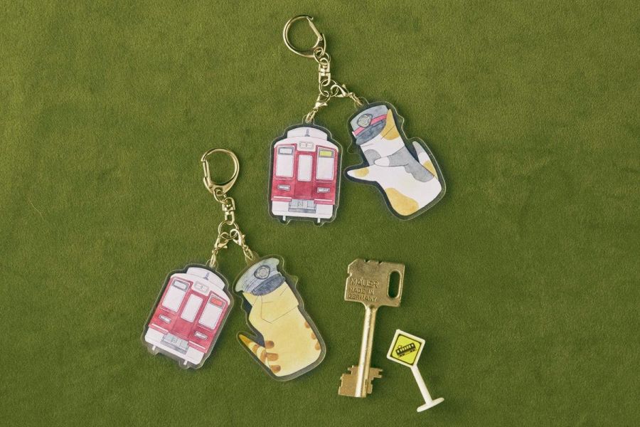 nekobu 版急電鐵x貓部貓車掌壓克力吊飾 